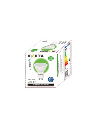 BOMBILLA LED * GU10 8W 100º 4000K